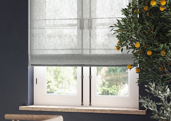 Kalahari Voile, Cool Grey - Motorised Roman Blind - Image 5